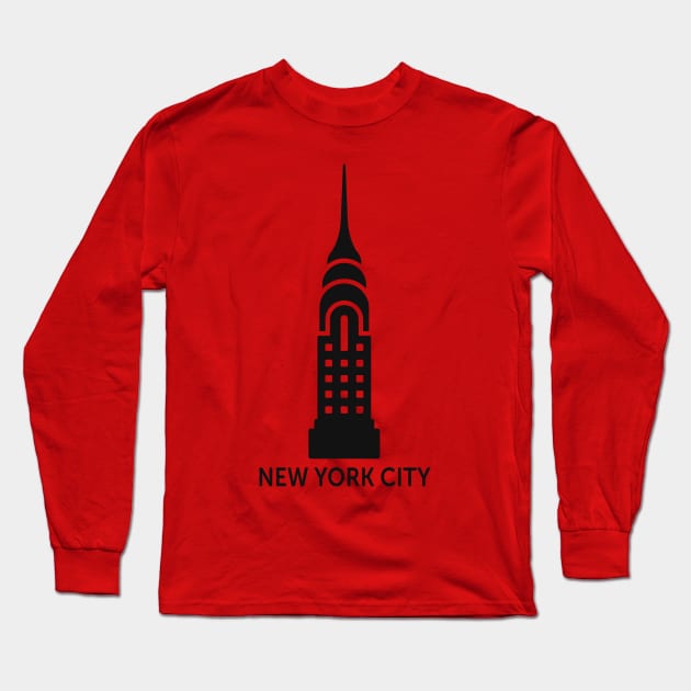 New York City Chrysler Long Sleeve T-Shirt by byebyesally